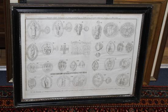 A group of assorted pictures including Bartolozzi after Mortimer, The Death of Sir Philip Sydney, 1815, 39 x 40cm